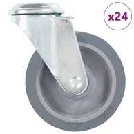 Okretni kotačići s otvorom za vijke 24 kom 100 mm