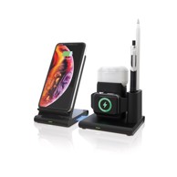 REALPOWER ChargeAIR Connect bežični punjač, za smartphone / smartwatch / tablet, crni