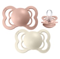 BIBS Duda varalica, silikon, Supreme, veličine 1, slonovača/ružičasta