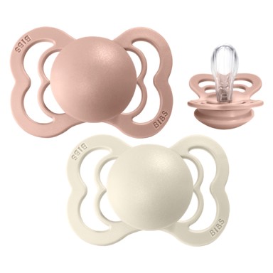 BIBS Duda varalica, silikon, Supreme, veličine 1, slonovača/ružičasta