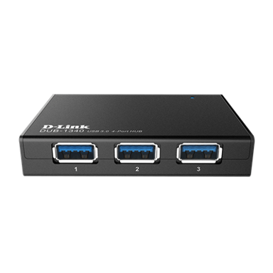 D-LINK USB hub DUB-1340, USB 3.0, 4-portni, vanjski strujni adapter