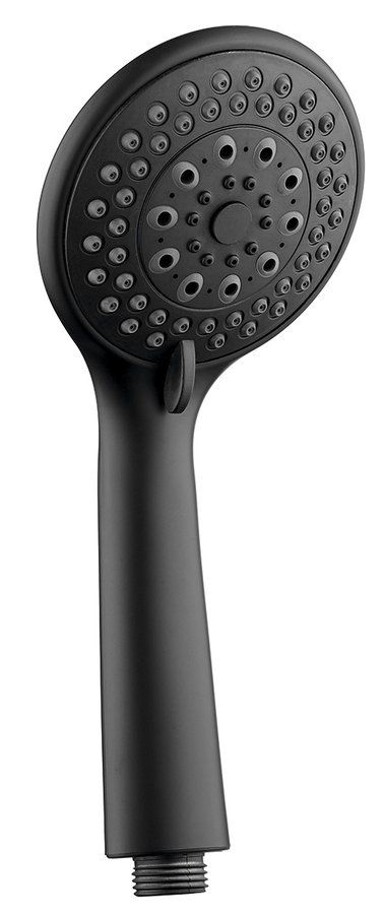 AQUALINE Ručna tuš glava, 3 funkcije, 100 mm, crna mat