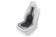 AMIO Prostirka za sjedalo automobila duga crna s bež obrubom