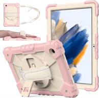 NIKCORP Zaštitna maska za Samsung Galaxy Tab A 8.0 T290/T295 s rotirajućim stalkom ručkom i naramenicom otporna na udarce, roza