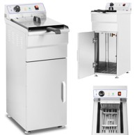 ROYAL CATERING Samostojeća električna friteza na ormariću, 400 V, 10 l