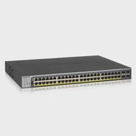 NETGEAR Switch GS752TP-300EUS, upravljani L2/L3/L4, Gigabit Ethernet (10/100/1000), PoE, 1U, crni