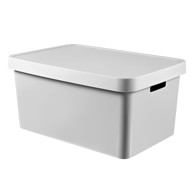 CURVER Siva kutija za odlaganje s poklopcem Infinity, 45 l