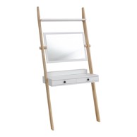 RAGABA Bijeli toaletni stalak s ladicom i Leno ogledalom