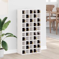 Stalak za vino, set 2 kom, 56 x 25 x 56 cm, masivna borovina, bijelo