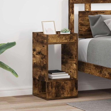 Konačni stolić 2 komada 30x30x56 cm, dimljeni hrast