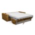 MAKAMII Senf žuta sklopiva sofa od samta 195 cm Nona, 195x100x80 cm