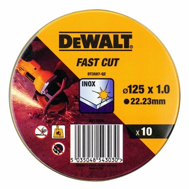DEWALT Ploča za rezanje za inox DT3507, 125 mm, 10 kom
