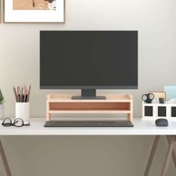 Stalak za monitor, 50 x 24 x 16 cm, od masivne borovine