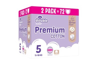 VIOLETA Air Dry Premium Cotton Maxi Pack Box Pelene Junior 5 (11-18 kg) 72 komada, bijela