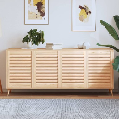 Vrata sa žaluzinama 4 kom od masivne borovine 69 x 49,4 cm