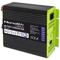 QOLTEC Punjač Monolith Smart Professional, za baterije LiFePO4/AGM/GEL/SLA, 80A, 12V, brzo punjenje