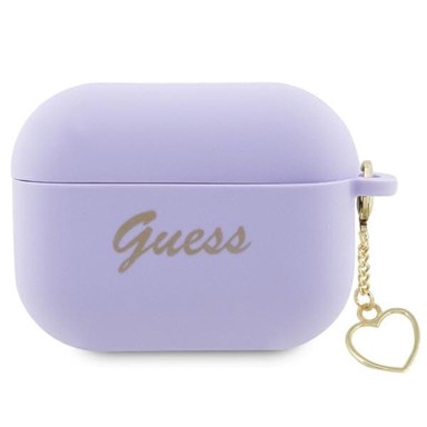 GUESS Futrola Silicone Charm Heart, za AirPods Pro 2, ljubičasta