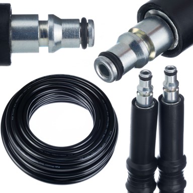 ROSFIX Crijevo visokog tlaka 15 m Quick Connect, kompatibilno s AR Blue Clean, Michelin, Black+Decker, Makita i Stanley, max 200 bar, 60 °C
