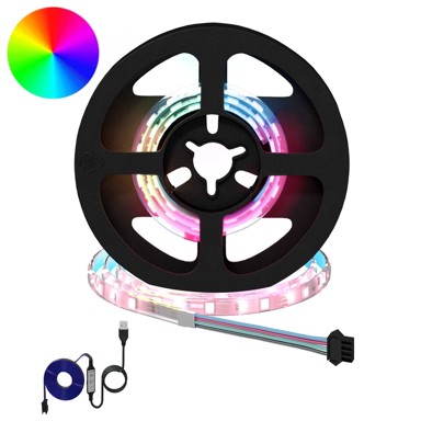 LED Traka, 12 kom, 350 mm, bakar i plastika, crno-prozirna