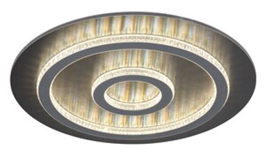 GLOBO Stropna svjetiljka Jayden Ø45 cm, LED, crna