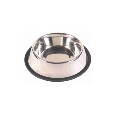 TRIXIE Posuda za pse metalna s gumenom podlogom 2,8 l/fi-24 cm