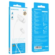 BOROFONE Žične slušalice BM61 WANDERER, s mikrofonom, bijela