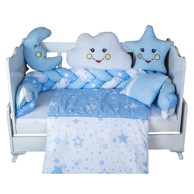 Posteljina za krevetić, 120x60 cm, plava