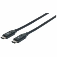MANHATTAN Kabel 354899, USB SuperSpeed+, USB-C na USB-C, USB 3.2 Gen 2, 10 Gbps, 0.5 m, crni
