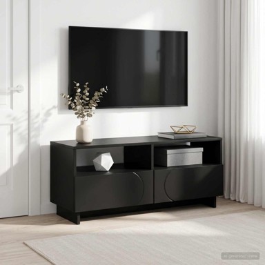 TV stalak 90 x 34,5 x 40 cm od konstruiranog drva, crni