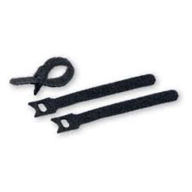 Kabelske vezice na čičak, 12 x 135 mm, crne, 10 kom