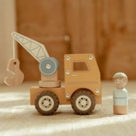 LITTLE DUTCH Drveni kamion s dizalicom