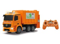 JAMARA Smetlarski kamion na daljinsko upravljanje Mercedes-Benz Antos, žuti, 1:20