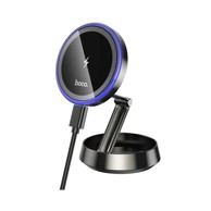HOCO Magnetni MagSafe sklopivi auto stalak HW33 s bežičnim punjenjem 15 W za kontrolnu ploču