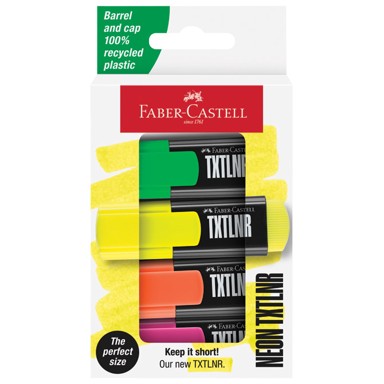 FABER-CASTELL Signir 1-5 mm mini TXTLNR Superflorescent kart.kutija 154204/4boje blister