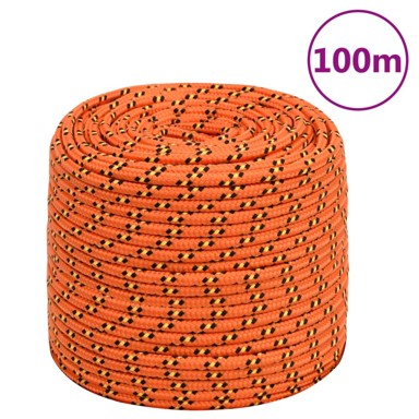 Brodski konop narančasti 8 mm 100 m od polipropilena