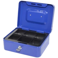 HOME Metalna kasica PNZK3 53293, 6 pregrada, 2 ključa, plava