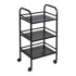 WENKO Crni metalni regal na kotačima 41x75 cm