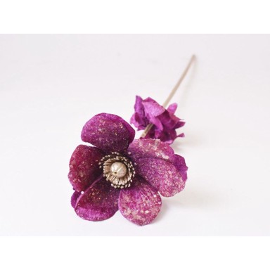 Rezano cvijeće, grana anemona s gliterom, 37 cm