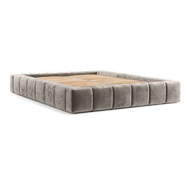 MAISON DE RÊVE Tapecirani bračni krevet Aruba L s podnicom i prostorom za pohranu 200x200 cm, bež