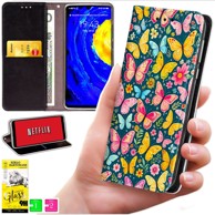 BLUEMOON Futrola tipa novčanik za Realme 14 Pro 5G - torbica s uzorkom + staklo 9H