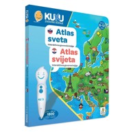 KUKU Dječja knjiga Interaktivna knjiga Atlas svijeta, bez olovke