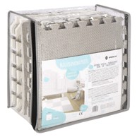 Podloga za igru pjenasta puzzle 30x30 cm, krem-siva