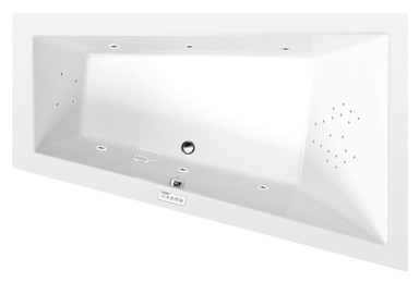 POLYSAN Hidromasažna kada, Triangl r, 180x120x50 cm, Highline Hydro, kromirana