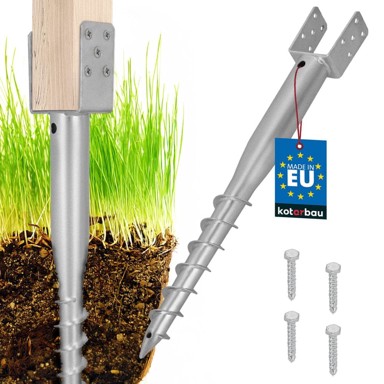 Čelično podnožje za stup tip U za ukopavanje u zemlju, 81 x 710 mm