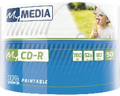 MYMEDIA CD-R medij, Wide Printabilni, 52×, 700 MB, pakiranje, 50 kom