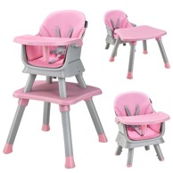 NORTHIX Hranilica za bebe 6 u 1, 58 x 58 x 98 cm, podesivi pladanj