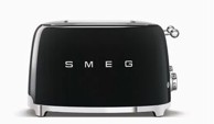 SMEG Toster TSF03BLEU, 4 utora, 2000 W, crna