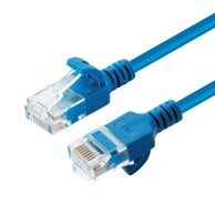 U/UTP Mrežni kabel CAT6A Slim, 0,5 m, plavi