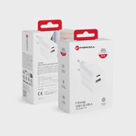 FORCELL Zidni punjač 35W tip C + USB A, bijeli
