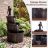 NORTHIX Vrtna fontana s 3 razine, dizajn drvene bačve, podesiva pumpa